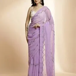 jaipur kurti Women Embellished Pre-Stitched Saree with Blouse Piece-picture-32