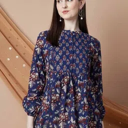 melange by lifestyle Women Floral Print Straight Tunic image 1