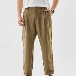 snitch Men Mid Rise Baggy Fit Trousers-picture-11