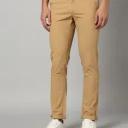 indian terrain Men Slim Fit Flat-Front Trousers-picture-11