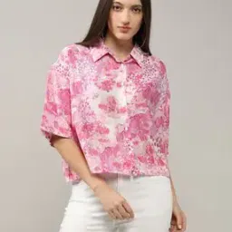 lee cooper Women Floral Print Boxy Fit Shirt-picture-14