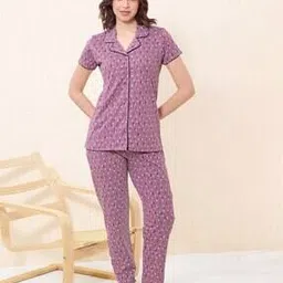 quira Women Micro Print Top & Pyjamas Set-picture-25