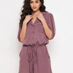 color cocktail Women Jumpsuit with Button Closure image 1