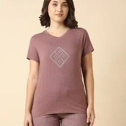 van heusen Women Geometric Print Round-Neck T-Shirt-picture-28