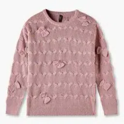 rio girls Girls Cable-Knit Round-Neck Sweatshirt-picture-38