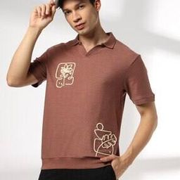 teamspirit Men Cord Embroidered Johny Regular Fit Polo T-Shirt-picture-41