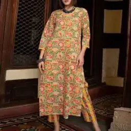 fabnex Women Floral Print Straight Kurta & Pants Set-picture-11