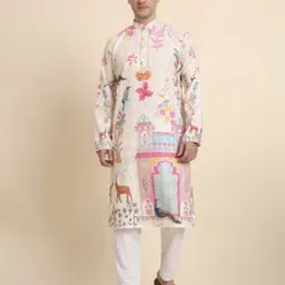 vivera Men Printed Regular Fit Long Kurta-picture-23