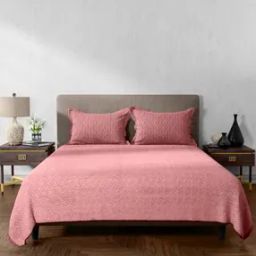 portico Quilted Super King Size Bedcover with Pillow Covers-picture-30