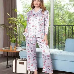 jade & julie Women Printed Shirt & Pyjamas Set-picture-20