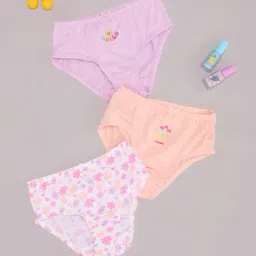 pantaloons junior Girls Pack of 3 Graphic Print Briefs image 1