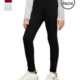 pixie n prince Girls Basic Leggings Pack Of 3-picture-25