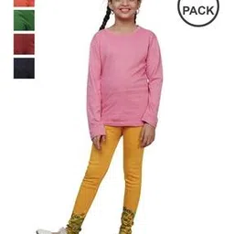 pixie n prince Girls Pack of 5 Floral Print Leggings-picture-17