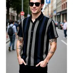 buda jeans co Men Crochet Regular Fit Shirt with Spread Collar-picture-10