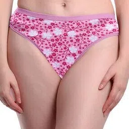 Women Printed Briefs with Elasticated Waist-image-1