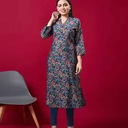nyrika Women Floral Printed Pure Silk Kurti-picture-27