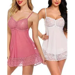 curvex Women Pack of 2 Lace Babydoll-picture-16
