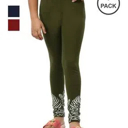 pixie n prince Girls Pack of 2 Printed Leggings with Elasticated Waistband-picture-31