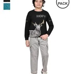 pixie n prince Boys Pack of 3 Fitted High-Rise Track Pants-picture-44