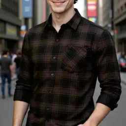 buda jeans co Men Checked Regular Fit Shirt with Patch Pocket-picture-49