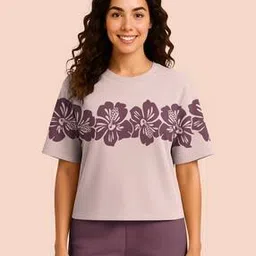 hellcat Women Floral Print Oversized Fit T-Shirt-picture-15