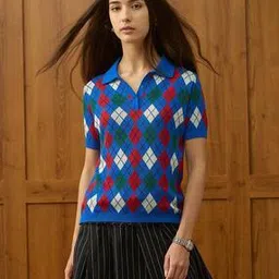 u.s. polo assn. Women Self-Design Relaxed Fit Polo T-Shirt-picture-27