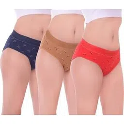 fiveflag Pack of 3 Women Printed Hipsters with Elasticated Waist-picture-10