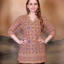revangi Women Paisley Print Stright Tunic-picture-45