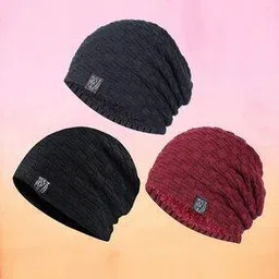 alamos Women Pack of 3 Woven Beanie Cap-picture-44