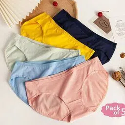 gialon Women Pack of 5 Cotton Briefs-picture-35