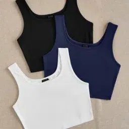 leia Women Pack of 3 Slim Fit Crop Tops-picture-41