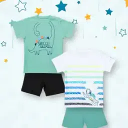 pixie n prince Set of 2 Graphic Print Shorts Set-picture-33