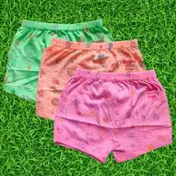 Girls Pack of 3 Printed Bloomers with Elasticated Waistband-image-1