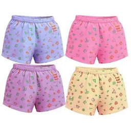 fashion comfortz Girls Pack of 4 Graphic Print Bloomers image 1