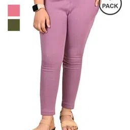 pixie n prince Girls Pack of 3 Leggings with Elasticated Waist-picture-26