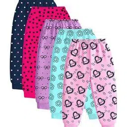 kuchipoo Girls Pack of 5 Printed Pyjamas with Elasticated Waistband-picture-39