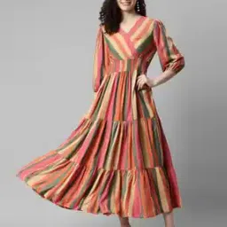raiyani enterprise x ag Women Printed Fit & Flare Dress-picture-13