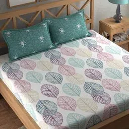 chhavi india 210 TC Printed Double Bedsheet with Pillow Covers-picture-34