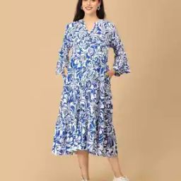 the mom store Women Floral A-line Dress-picture-27