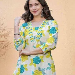 royal export x ag Women Floral Print Straight Kurta Set-picture-17