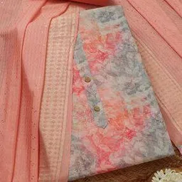 soch Women Leaf Unstitched Dress Material-picture-21