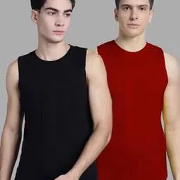 trudam Men Pack of 2 Round-Neck Sleeveless Vests-picture-15