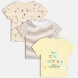 mini klub Pack of 3 Printed Round-Neck T-Shirts-picture-41