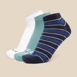Men Pack of 3 Striped Ankle-Length Socks-image-5
