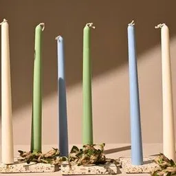 pravaah Set of 6 Tall Taper Soy Wax Candle-picture-35