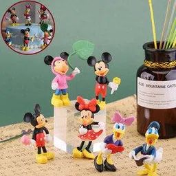 gopalvilla Pack Of 6 Mickey Minnie Donald Duck Mini Figurine Miniature Decorations-picture-18
