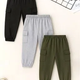Pack Of 3 Boys Mid Rise Joggers-image-0