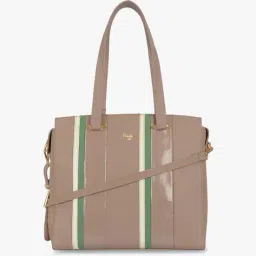 baggit Women Striped Tote Bag with Detachable Strap image 1