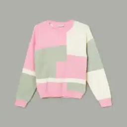 fame forever by lifestyle Girls Colourblocked Pullover-picture-10