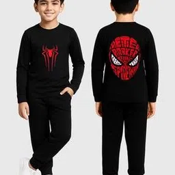 Boys Spider-Man Print Pants & T-Shirt Set-image-0
